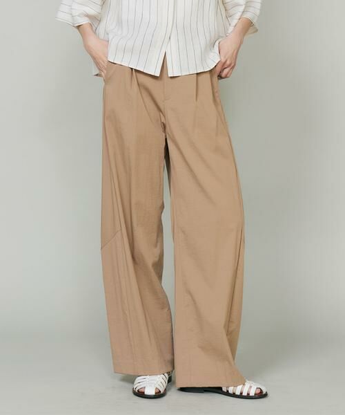 INED / イネド その他パンツ | 《大きいサイズ》バレルパンツ（キャメル1）