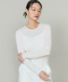 INED / イネド ニット・セーター | シアードッキングリブニット