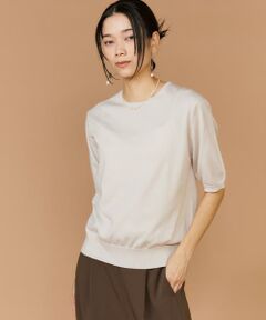 INED / イネド ニット・セーター | FF30ゲージクルーネック5分袖ニット