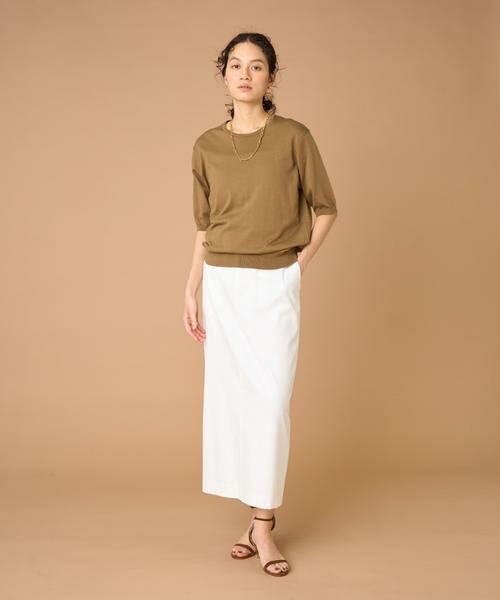 INED / イネド ニット・セーター | FF30ゲージクルーネック5分袖ニット | 詳細11