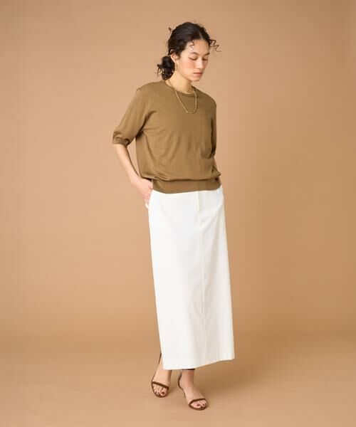 INED / イネド ニット・セーター | FF30ゲージクルーネック5分袖ニット | 詳細12