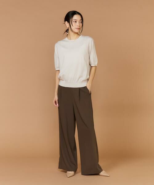 INED / イネド ニット・セーター | FF30ゲージクルーネック5分袖ニット | 詳細6