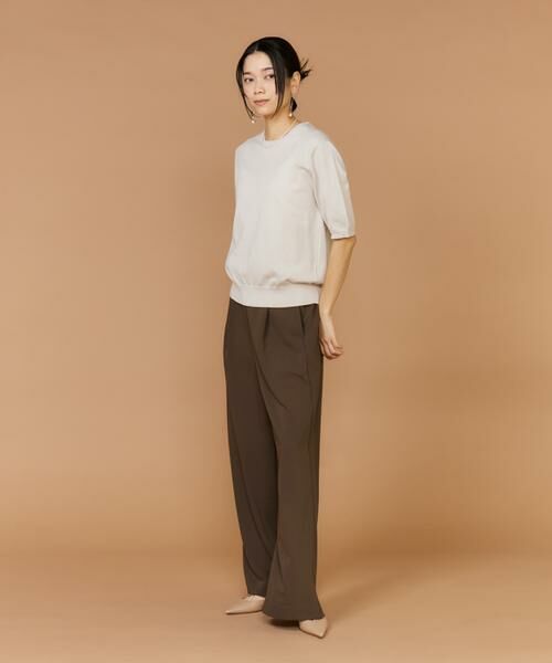 INED / イネド ニット・セーター | FF30ゲージクルーネック5分袖ニット | 詳細7