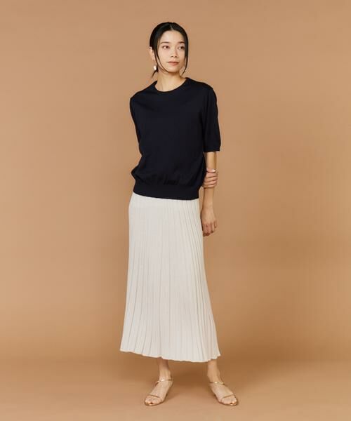 INED / イネド ニット・セーター | FF30ゲージクルーネック5分袖ニット | 詳細8