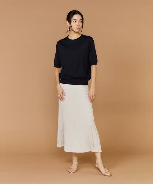 INED / イネド ニット・セーター | FF30ゲージクルーネック5分袖ニット | 詳細9