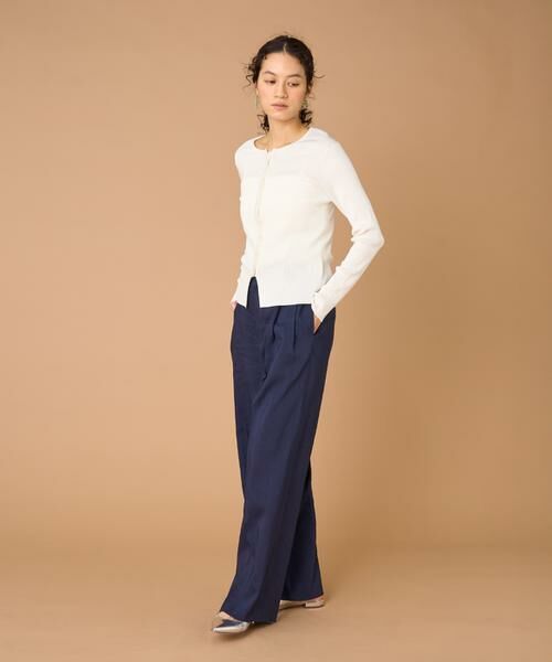INED / イネド カーディガン・ボレロ | シルクコットンクルーネックリブカーディガン | 詳細3