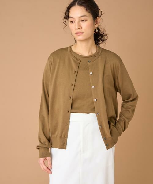 INED / イネド カーディガン・ボレロ | FF30ゲージクルーネックカーディガン　　　 | 詳細1