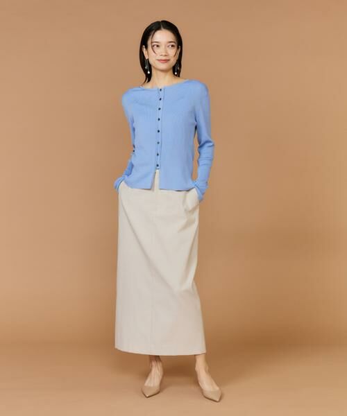 INED / イネド カーディガン・ボレロ | 《大きいサイズ》シルクコットンクルーネックリブカーディガン | 詳細5