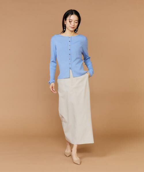 INED / イネド カーディガン・ボレロ | 《大きいサイズ》シルクコットンクルーネックリブカーディガン | 詳細6