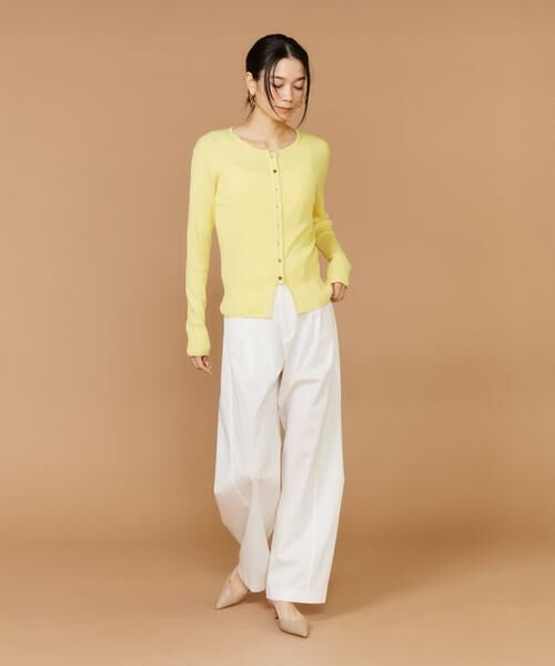 INED / イネド カーディガン・ボレロ | 《大きいサイズ》シルクコットンクルーネックリブカーディガン | 詳細8