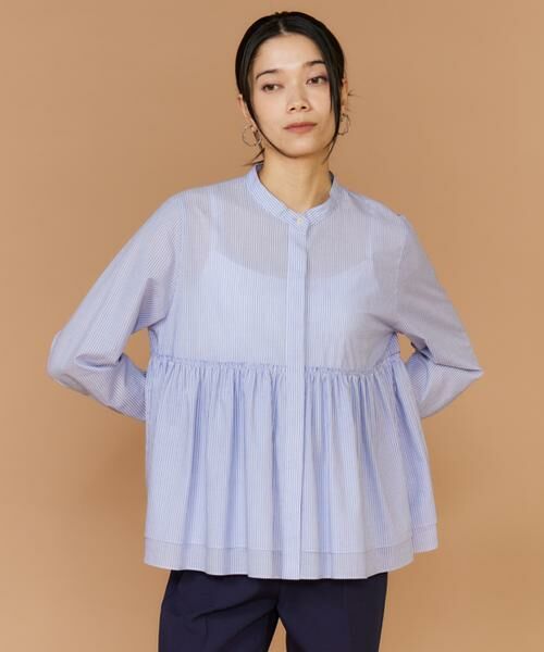 INED / イネド シャツ・ブラウス | 《大きいサイズ》レイヤードブラウス（サックス3）
