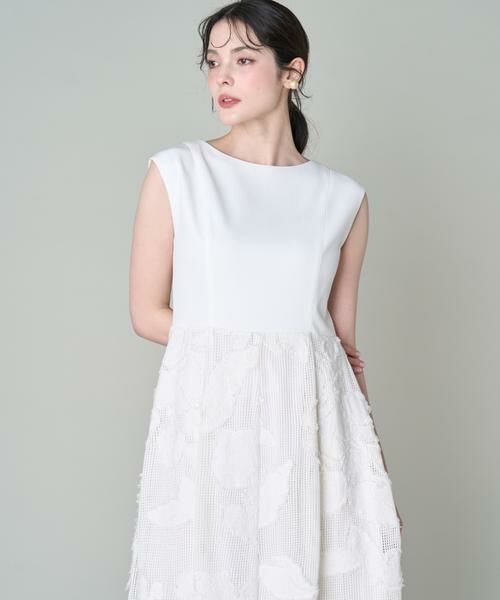 INED / イネド ミニ丈・ひざ丈ワンピース | 異素材ワンピース | 詳細11