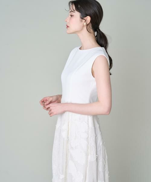 INED / イネド ミニ丈・ひざ丈ワンピース | 異素材ワンピース | 詳細12