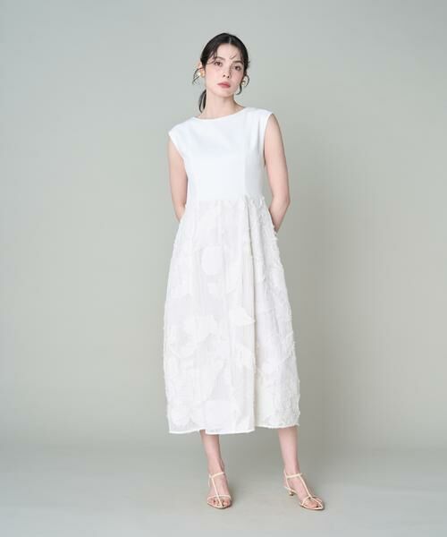 INED / イネド ミニ丈・ひざ丈ワンピース | 異素材ワンピース | 詳細3