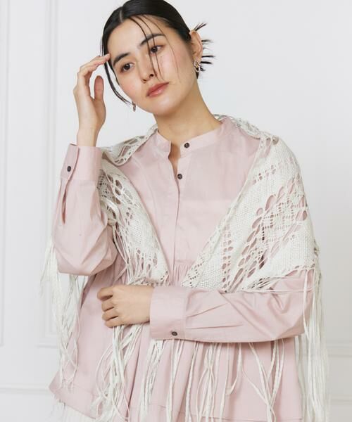 INED / イネド マフラー・ショール・スヌード・ストール | フリンジレースストール《ASAUCE MELER》 | 詳細2