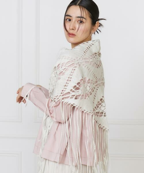 INED / イネド マフラー・ショール・スヌード・ストール | フリンジレースストール《ASAUCE MELER》 | 詳細3