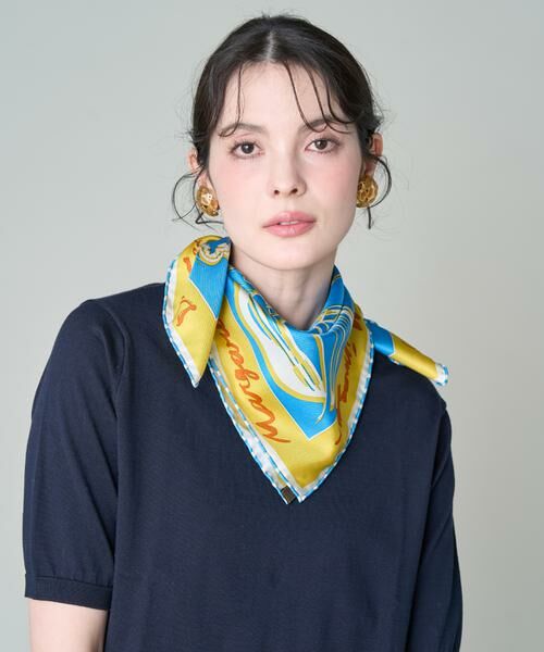 INED / イネド マフラー・ショール・スヌード・ストール | シルクスカーフ フローラ《manipuri》 | 詳細3