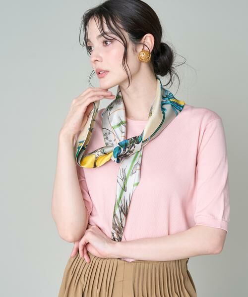 INED / イネド マフラー・ショール・スヌード・ストール | ダイヤ型スカーフ キャリッジ《manipuri》 | 詳細3