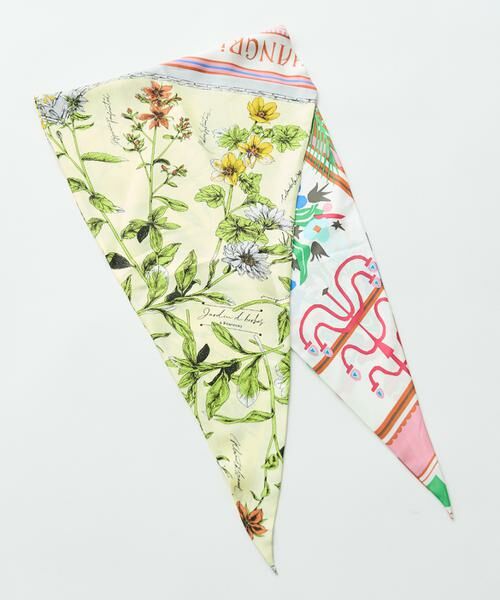 INED / イネド マフラー・ショール・スヌード・ストール | ダイヤ型スカーフ ハーバルガーデン《manipuri》 | 詳細3