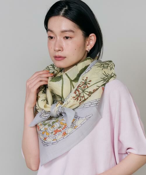 INED / イネド マフラー・ショール・スヌード・ストール | ハーバルガーデンバンダナ コットンシルクストール《manipuri》 | 詳細2