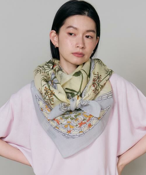 INED / イネド マフラー・ショール・スヌード・ストール | ハーバルガーデンバンダナ コットンシルクストール《manipuri》 | 詳細3
