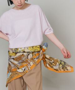 INED / イネド マフラー・ショール・スヌード・ストール | コラージュジャングルフルーツ コットンシルクストール《manipuri》