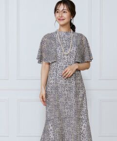 INED / イネド ミニ丈・ひざ丈ワンピース | 配色レースマーメイドワンピース