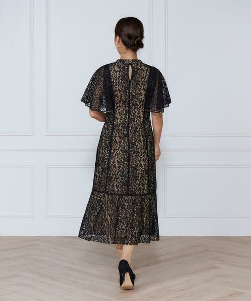 INED / イネド ミニ丈・ひざ丈ワンピース | 配色レースマーメイドワンピース | 詳細9