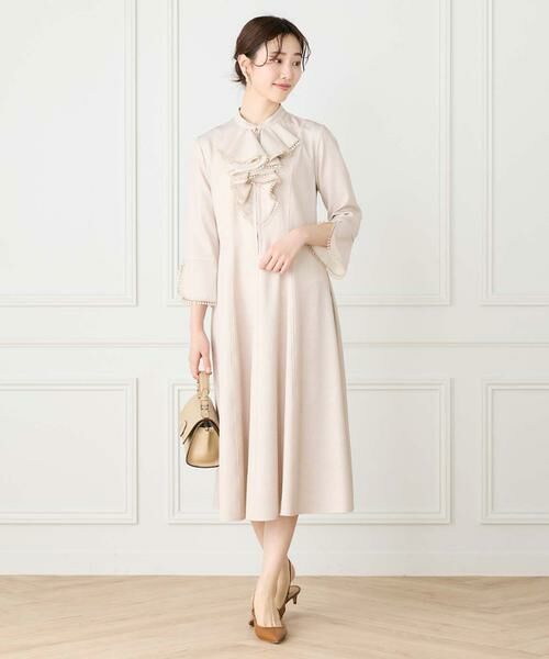 INED / イネド ミニ丈・ひざ丈ワンピース | ラッフル七分袖ワンピース | 詳細2