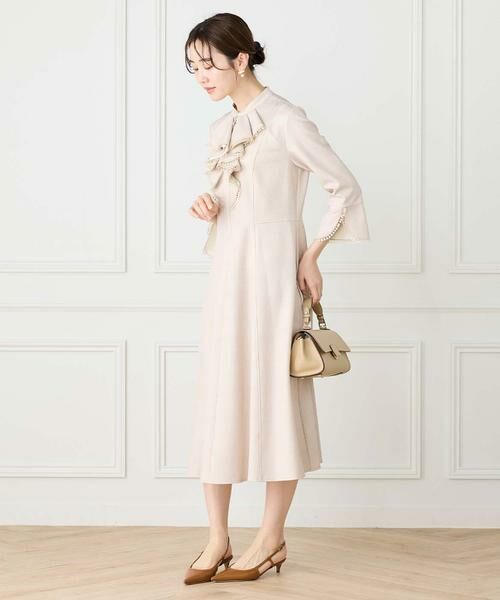 INED / イネド ミニ丈・ひざ丈ワンピース | ラッフル七分袖ワンピース | 詳細3