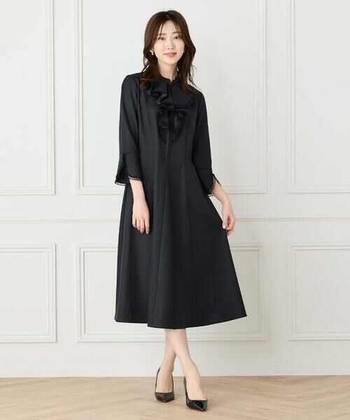 INED / イネド ミニ丈・ひざ丈ワンピース | ラッフル七分袖ワンピース | 詳細5