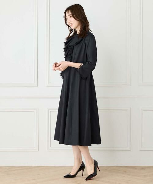 INED / イネド ミニ丈・ひざ丈ワンピース | ラッフル七分袖ワンピース | 詳細6