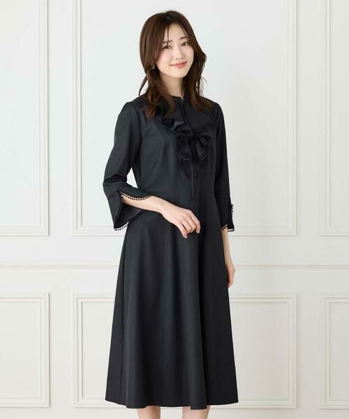 INED / イネド ミニ丈・ひざ丈ワンピース | ラッフル七分袖ワンピース | 詳細7