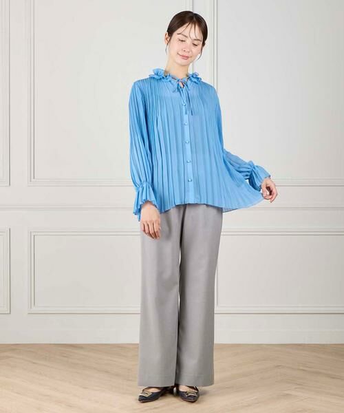 INED / イネド シャツ・ブラウス | フリルネックプリーツブラウス | 詳細10