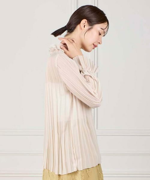 INED / イネド シャツ・ブラウス | フリルネックプリーツブラウス | 詳細13