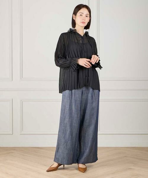 INED / イネド シャツ・ブラウス | フリルネックプリーツブラウス | 詳細7