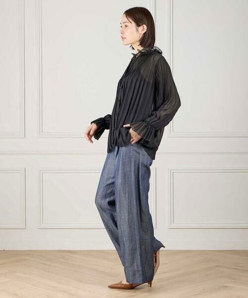 INED / イネド シャツ・ブラウス | フリルネックプリーツブラウス | 詳細8