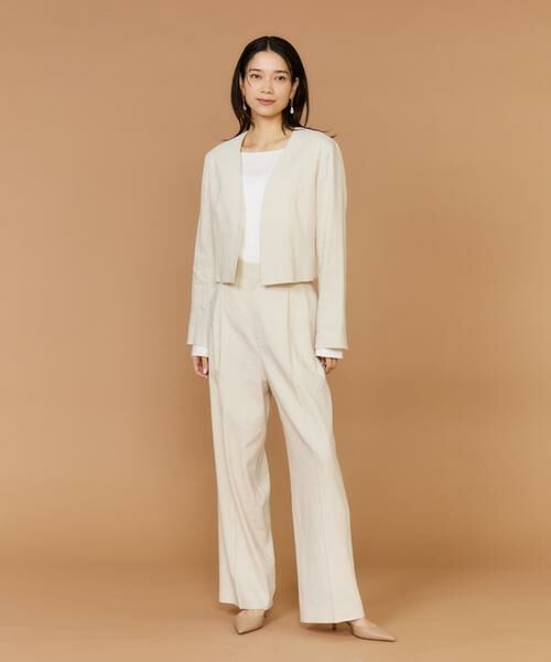 INED / イネド ノーカラージャケット | リネンスペンサージャケット《PONTERORTO》 | 詳細1