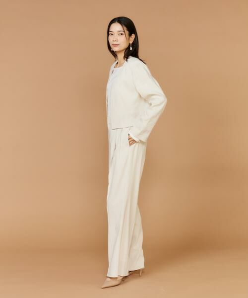 INED / イネド ノーカラージャケット | リネンスペンサージャケット《PONTERORTO》 | 詳細3