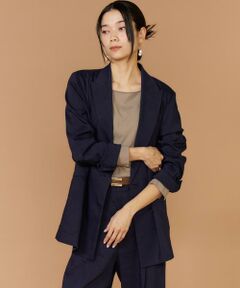 INED / イネド テーラードジャケット | 《大きいサイズ》リネンダブルブレストジャケット《PONTETORTO》