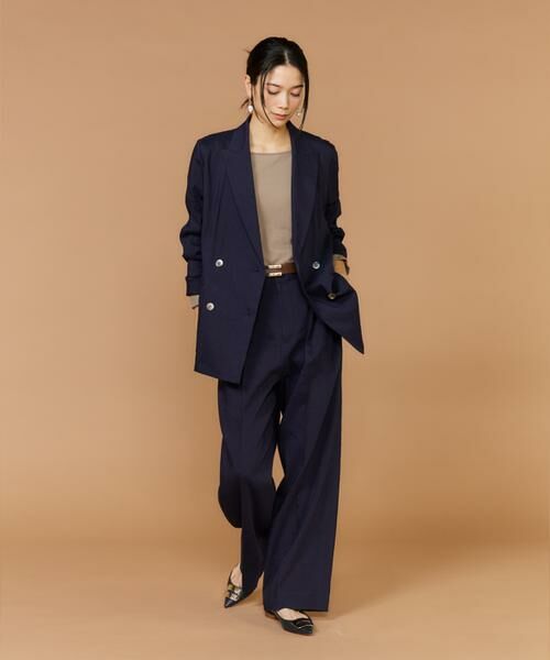 INED / イネド テーラードジャケット | 《大きいサイズ》リネンダブルブレストジャケット《PONTETORTO》 | 詳細10