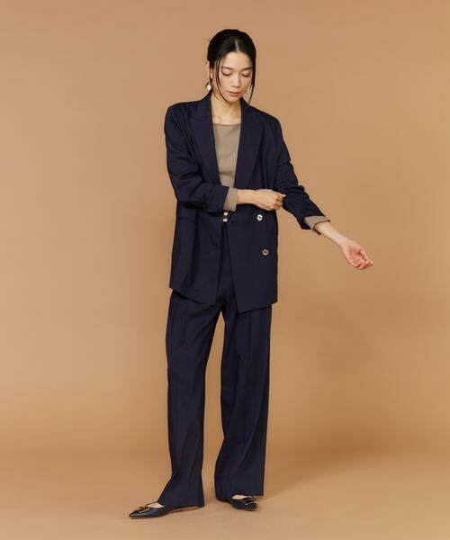 INED / イネド テーラードジャケット | 《大きいサイズ》リネンダブルブレストジャケット《PONTETORTO》 | 詳細11