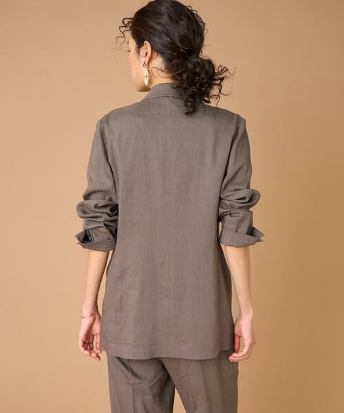 INED / イネド テーラードジャケット | 《大きいサイズ》リネンダブルブレストジャケット《PONTETORTO》 | 詳細15