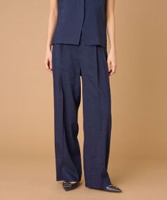 INED / イネド その他パンツ | 《大きいサイズ》リネンセミワイドパンツ《PONTETORTO》