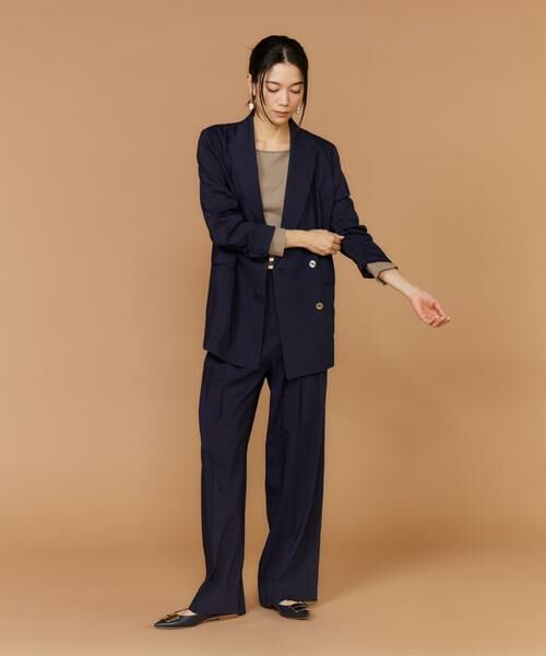 INED / イネド その他パンツ | 《大きいサイズ》リネンセミワイドパンツ《PONTETORTO》 | 詳細11