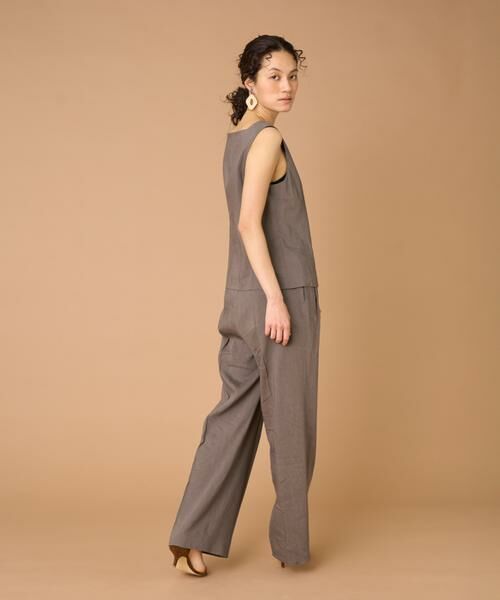 INED / イネド その他パンツ | 《大きいサイズ》リネンセミワイドパンツ《PONTETORTO》 | 詳細4