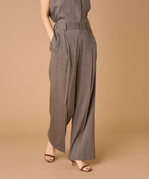 INED / イネド その他パンツ | 《大きいサイズ》リネンセミワイドパンツ《PONTETORTO》 | 詳細28
