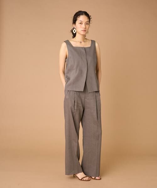 INED / イネド その他パンツ | 《大きいサイズ》リネンセミワイドパンツ《PONTETORTO》 | 詳細18