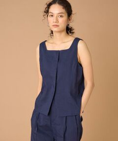 INED / イネド ベスト | リネンスクエアネックジレ《PONTERORTO》