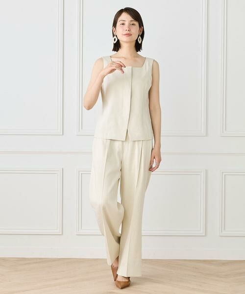 INED / イネド ベスト | リネンスクエアネックジレ《PONTETORTO》 | 詳細10